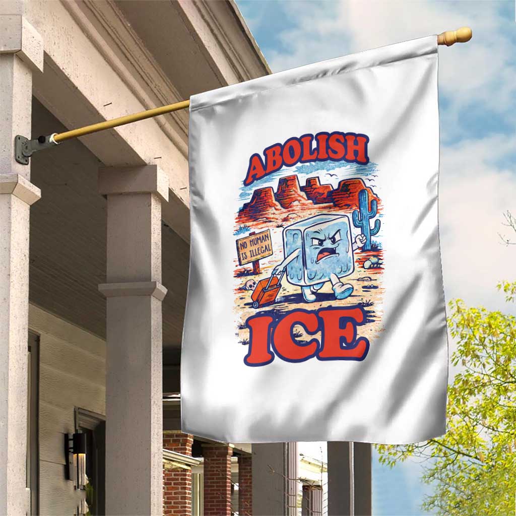 Abolish Ice Protest Garden Flag Retro Protest No Human Is Illegal