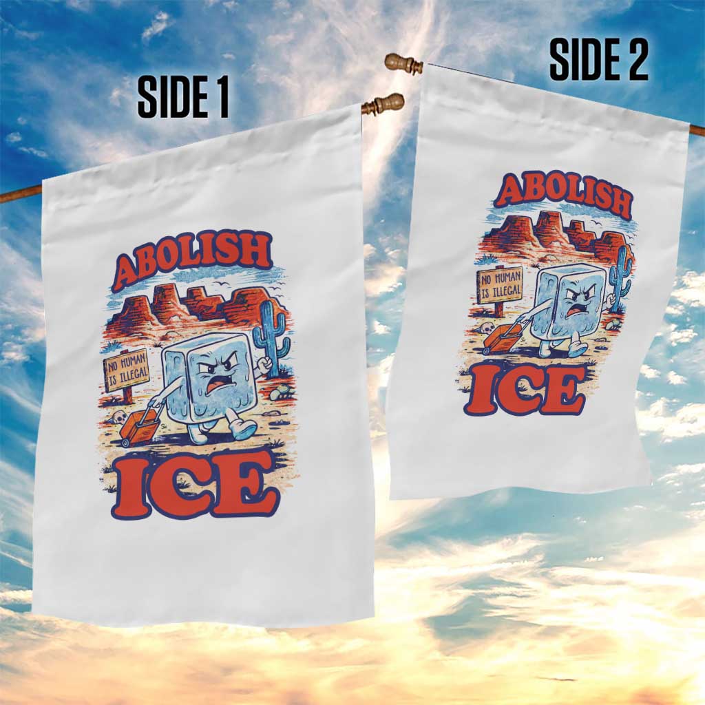 Abolish Ice Protest Garden Flag Retro Protest No Human Is Illegal