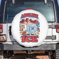 Abolish Ice Protest Spare Tire Cover Retro Protest No Human Is Illegal