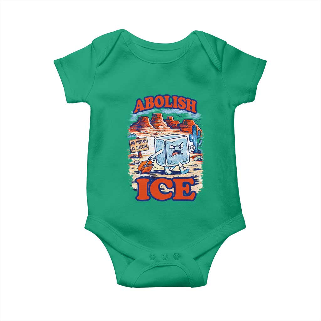 Abolish Ice Protest Baby Onesie Retro Protest No Human Is Illegal