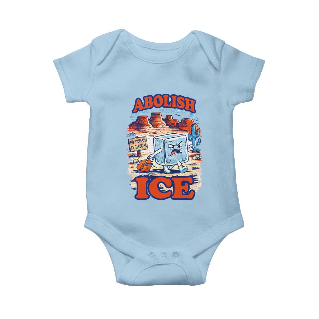 Abolish Ice Protest Baby Onesie Retro Protest No Human Is Illegal