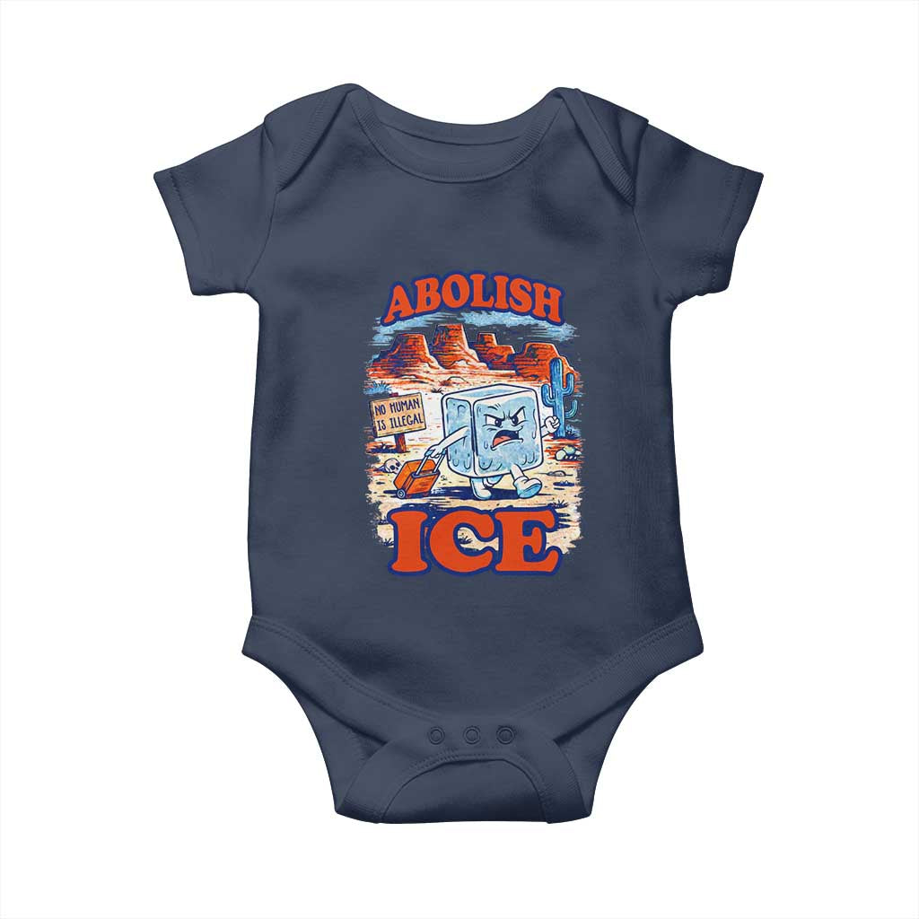 Abolish Ice Protest Baby Onesie Retro Protest No Human Is Illegal