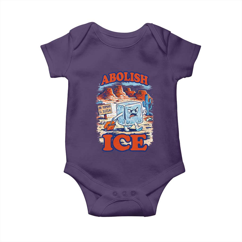 Abolish Ice Protest Baby Onesie Retro Protest No Human Is Illegal