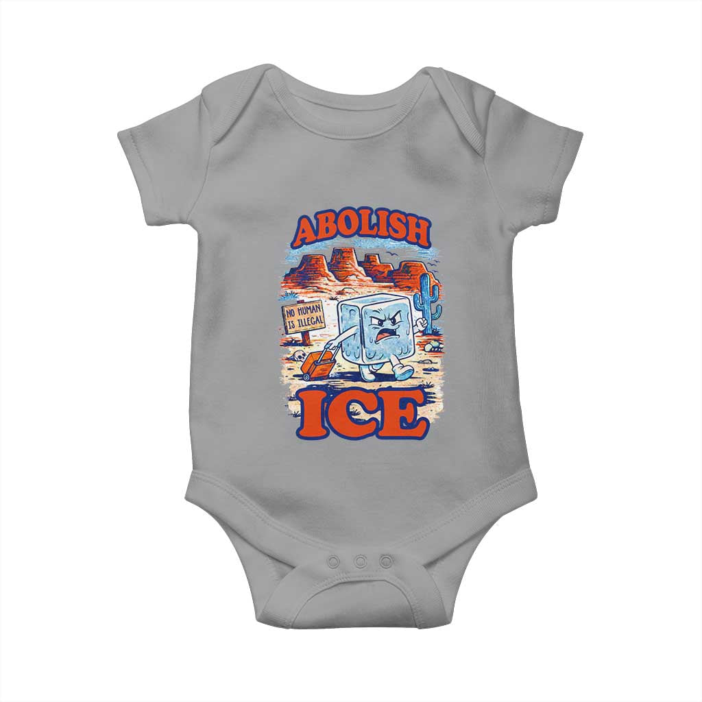 Abolish Ice Protest Baby Onesie Retro Protest No Human Is Illegal