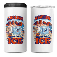 Abolish Ice Protest 4 in 1 Can Cooler Tumbler Retro Protest No Human Is Illegal