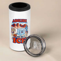 Abolish Ice Protest 4 in 1 Can Cooler Tumbler Retro Protest No Human Is Illegal