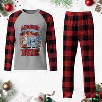 Abolish Ice Protest Plaid Pajama Set Retro Protest No Human Is Illegal