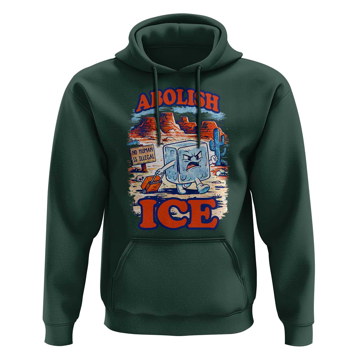 Abolish Ice Protest Hoodie Retro Protest No Human Is Illegal