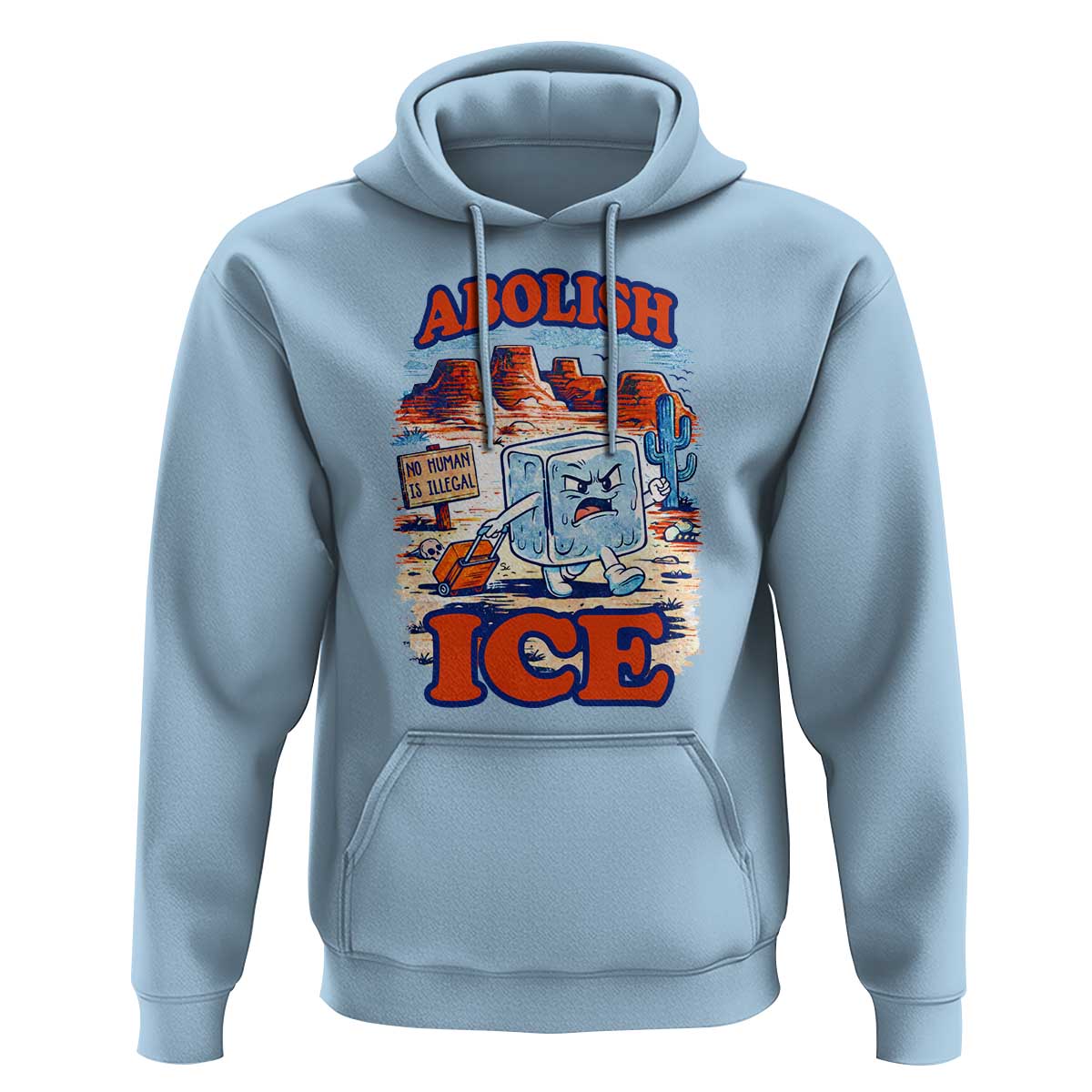 Abolish Ice Protest Hoodie Retro Protest No Human Is Illegal