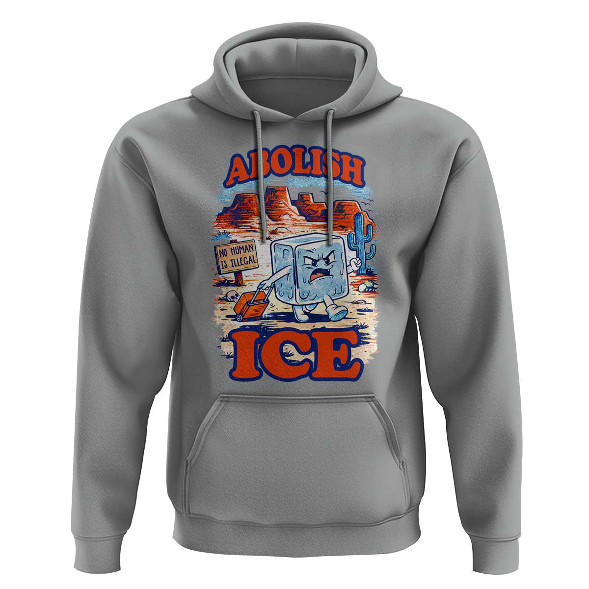 Abolish Ice Protest Hoodie Retro Protest No Human Is Illegal