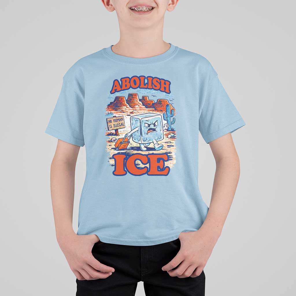Abolish Ice Protest T Shirt For Kid Retro Protest No Human Is Illegal