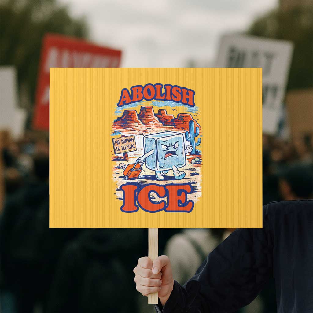 Abolish Ice Protest Protest Sign Retro Protest No Human Is Illegal