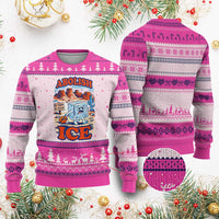 Abolish Ice Protest Ugly Christmas Sweater Retro Protest No Human Is Illegal