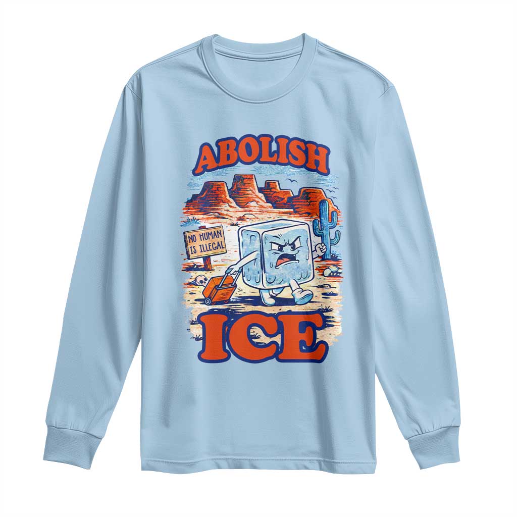 Abolish Ice Protest Long Sleeve Shirt Retro Protest No Human Is Illegal