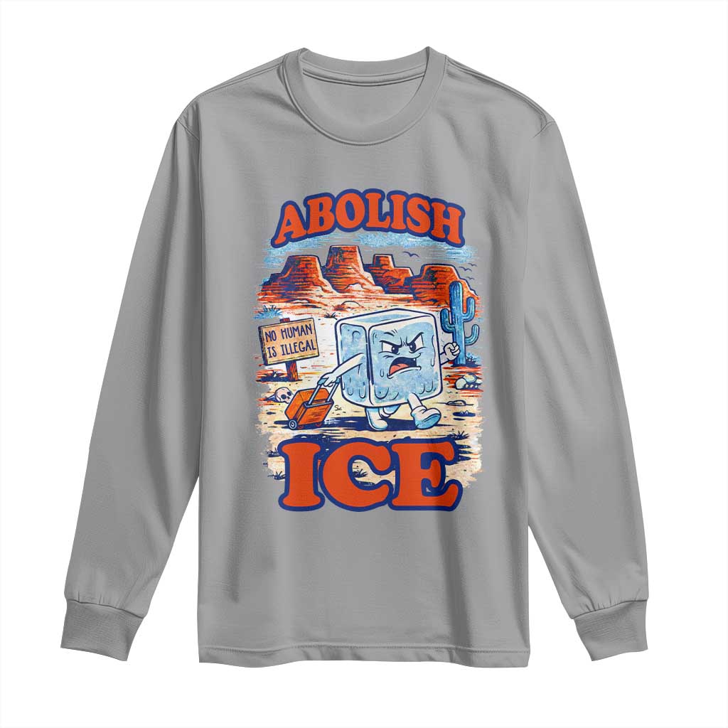 Abolish Ice Protest Long Sleeve Shirt Retro Protest No Human Is Illegal