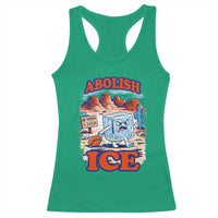 Abolish Ice Protest Racerback Tank Top Retro Protest No Human Is Illegal
