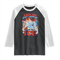 Abolish Ice Protest Raglan Shirt Retro Protest No Human Is Illegal