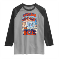 Abolish Ice Protest Raglan Shirt Retro Protest No Human Is Illegal