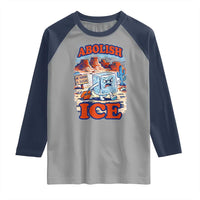 Abolish Ice Protest Raglan Shirt Retro Protest No Human Is Illegal