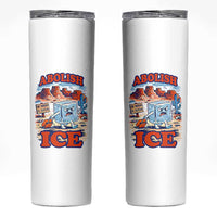 Abolish Ice Protest Skinny Tumbler Retro Protest No Human Is Illegal