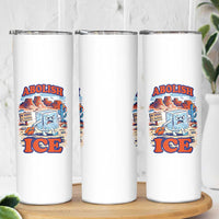 Abolish Ice Protest Skinny Tumbler Retro Protest No Human Is Illegal