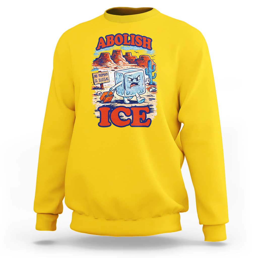 Abolish Ice Protest Sweatshirt Retro Protest No Human Is Illegal