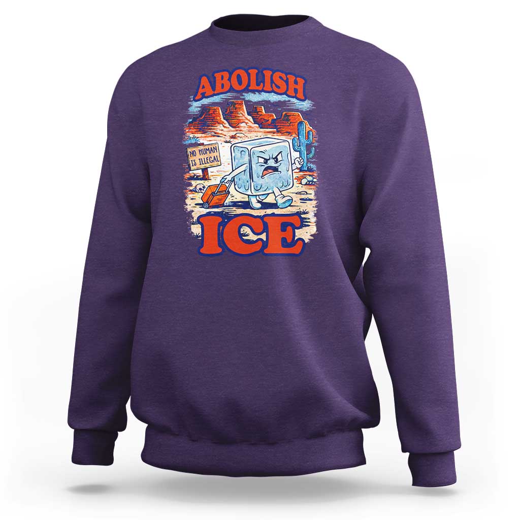 Abolish Ice Protest Sweatshirt Retro Protest No Human Is Illegal