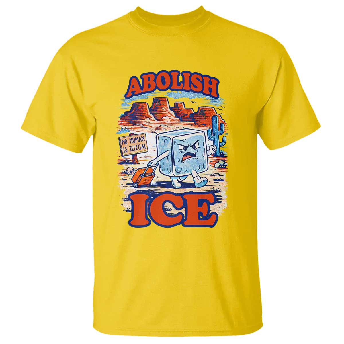 Abolish Ice Protest T Shirt Retro Protest No Human Is Illegal