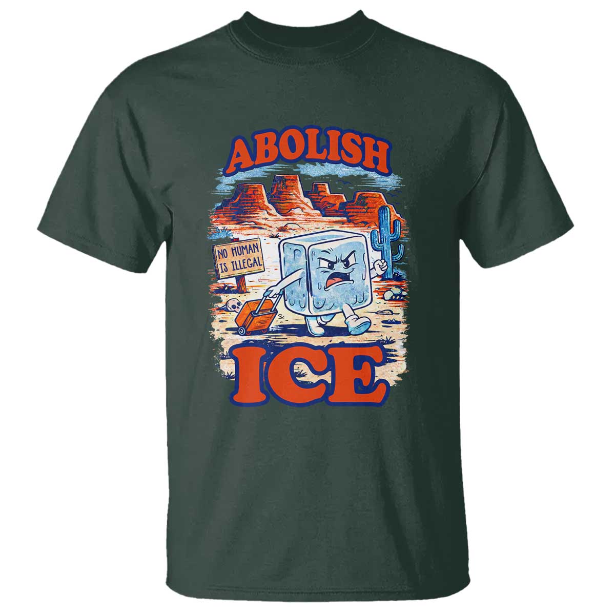 Abolish Ice Protest T Shirt Retro Protest No Human Is Illegal