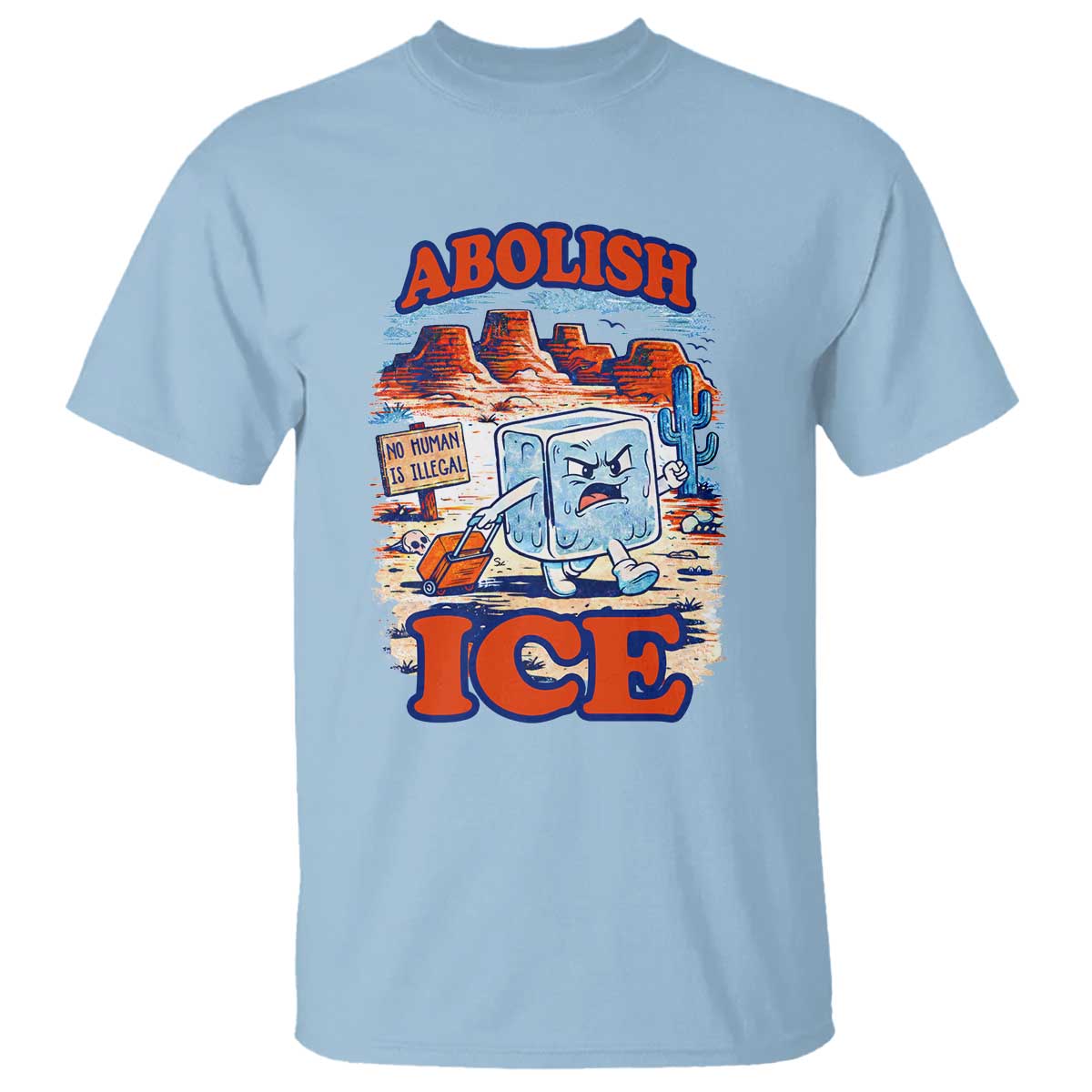 Abolish Ice Protest T Shirt Retro Protest No Human Is Illegal