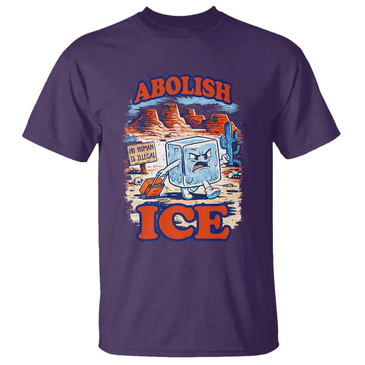 Abolish Ice Protest T Shirt Retro Protest No Human Is Illegal