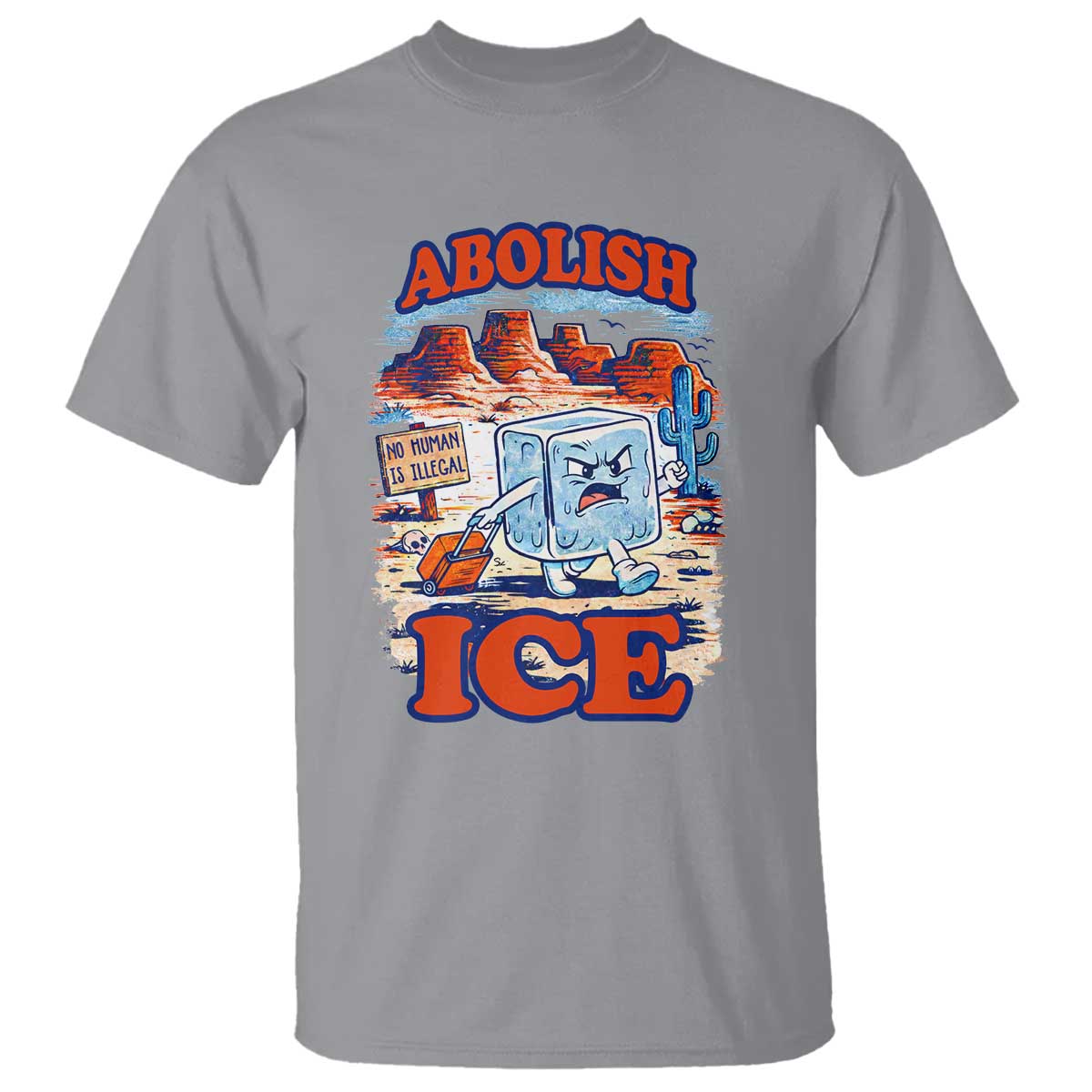 Abolish Ice Protest T Shirt Retro Protest No Human Is Illegal