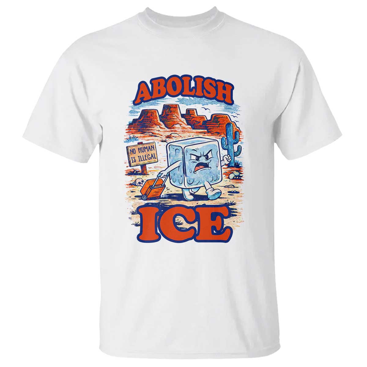 Abolish Ice Protest T Shirt Retro Protest No Human Is Illegal
