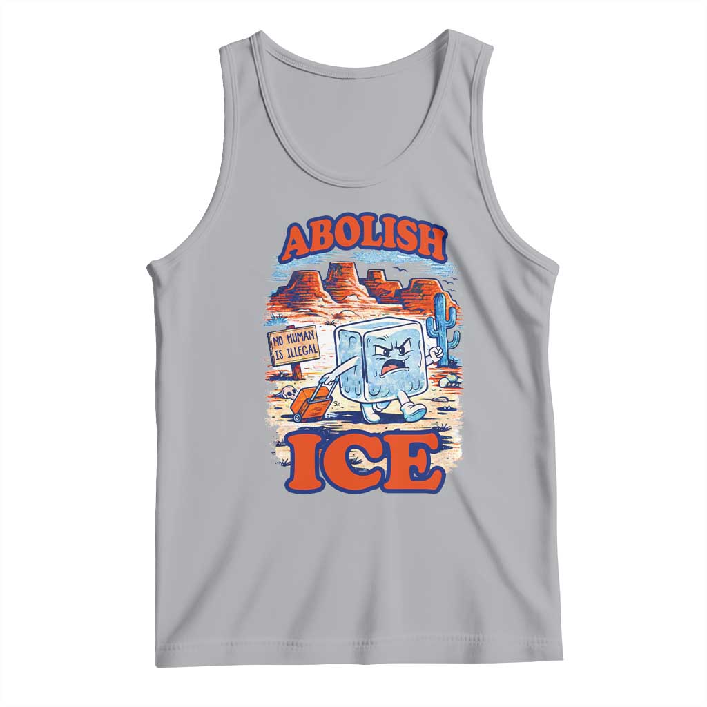 Abolish Ice Protest Tank Top Retro Protest No Human Is Illegal