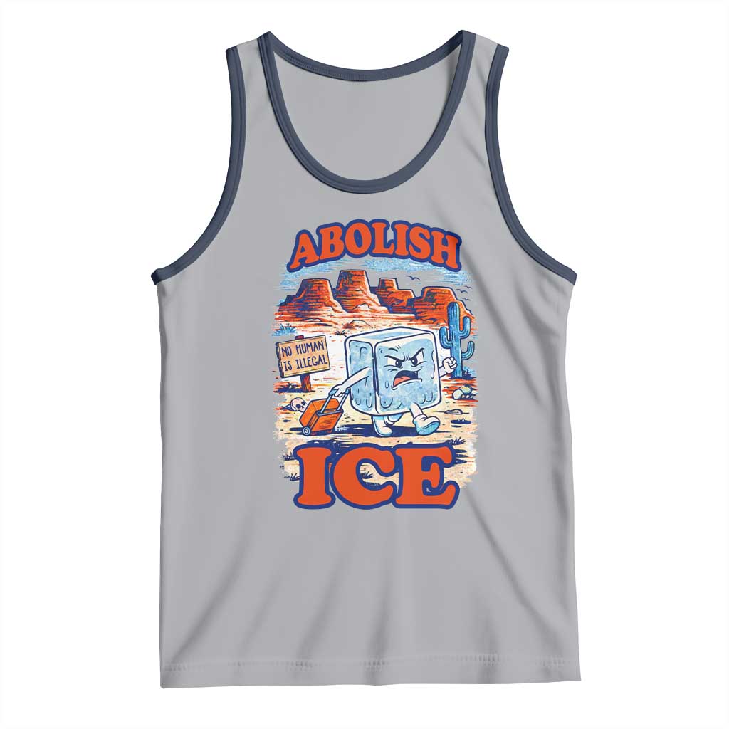 Abolish Ice Protest Tank Top Retro Protest No Human Is Illegal