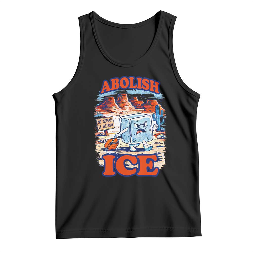 Abolish Ice Protest Tank Top Retro Protest No Human Is Illegal