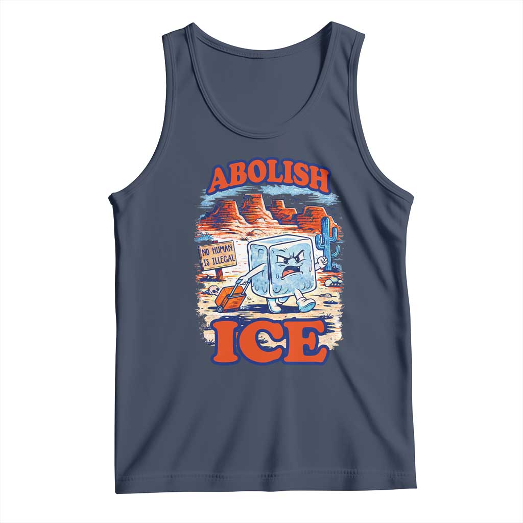 Abolish Ice Protest Tank Top Retro Protest No Human Is Illegal