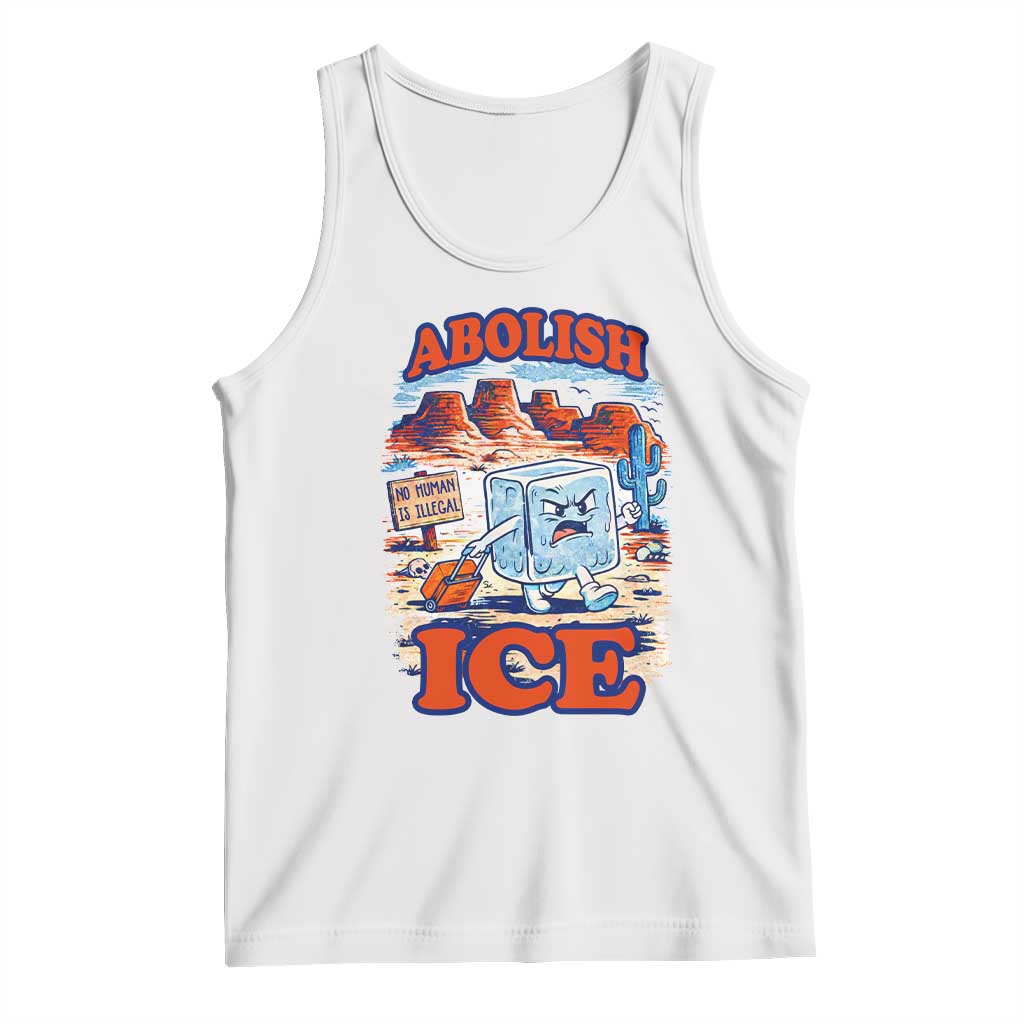 Abolish Ice Protest Tank Top Retro Protest No Human Is Illegal