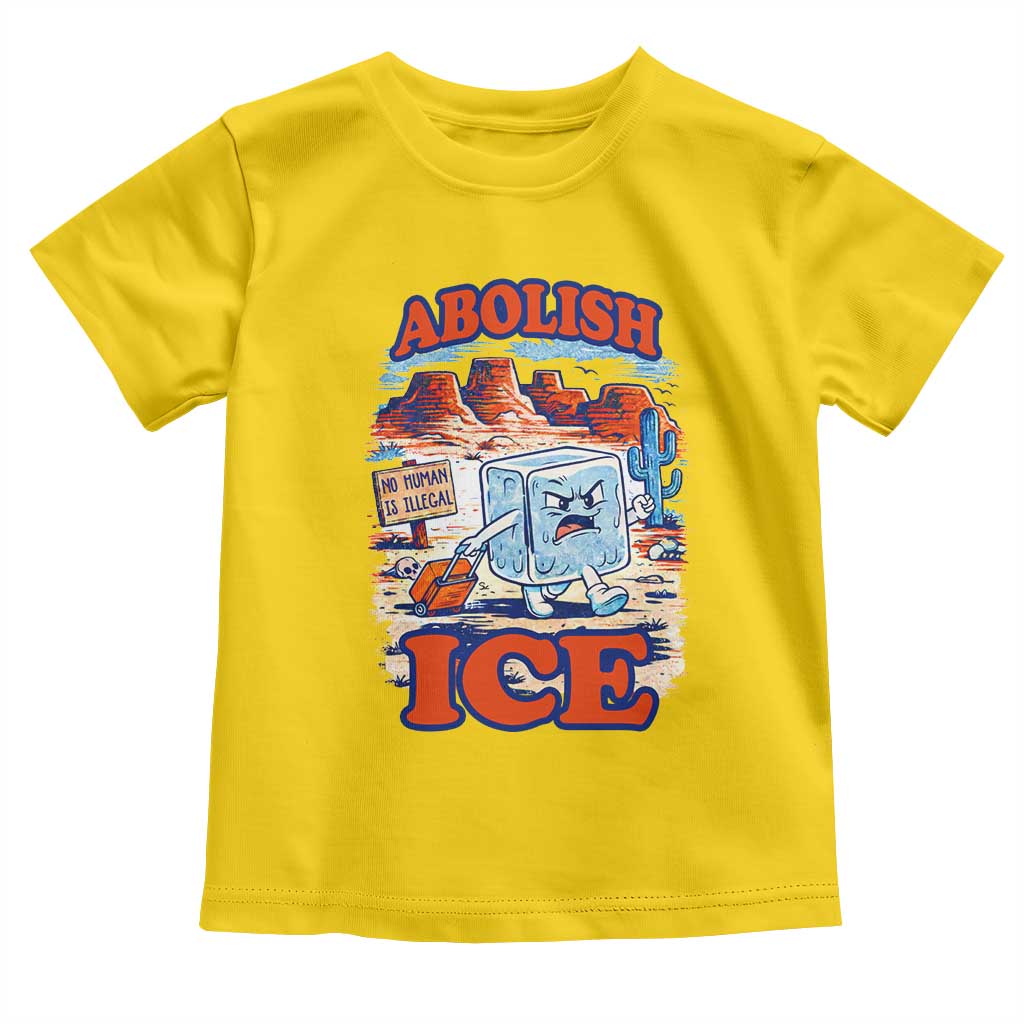 Abolish Ice Protest Toddler T Shirt Retro Protest No Human Is Illegal