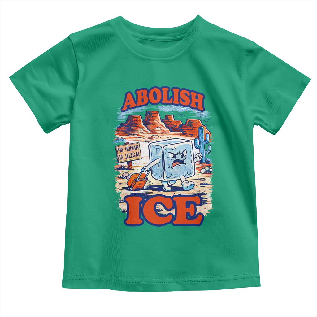 Abolish Ice Protest Toddler T Shirt Retro Protest No Human Is Illegal