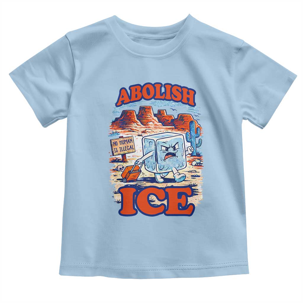 Abolish Ice Protest Toddler T Shirt Retro Protest No Human Is Illegal
