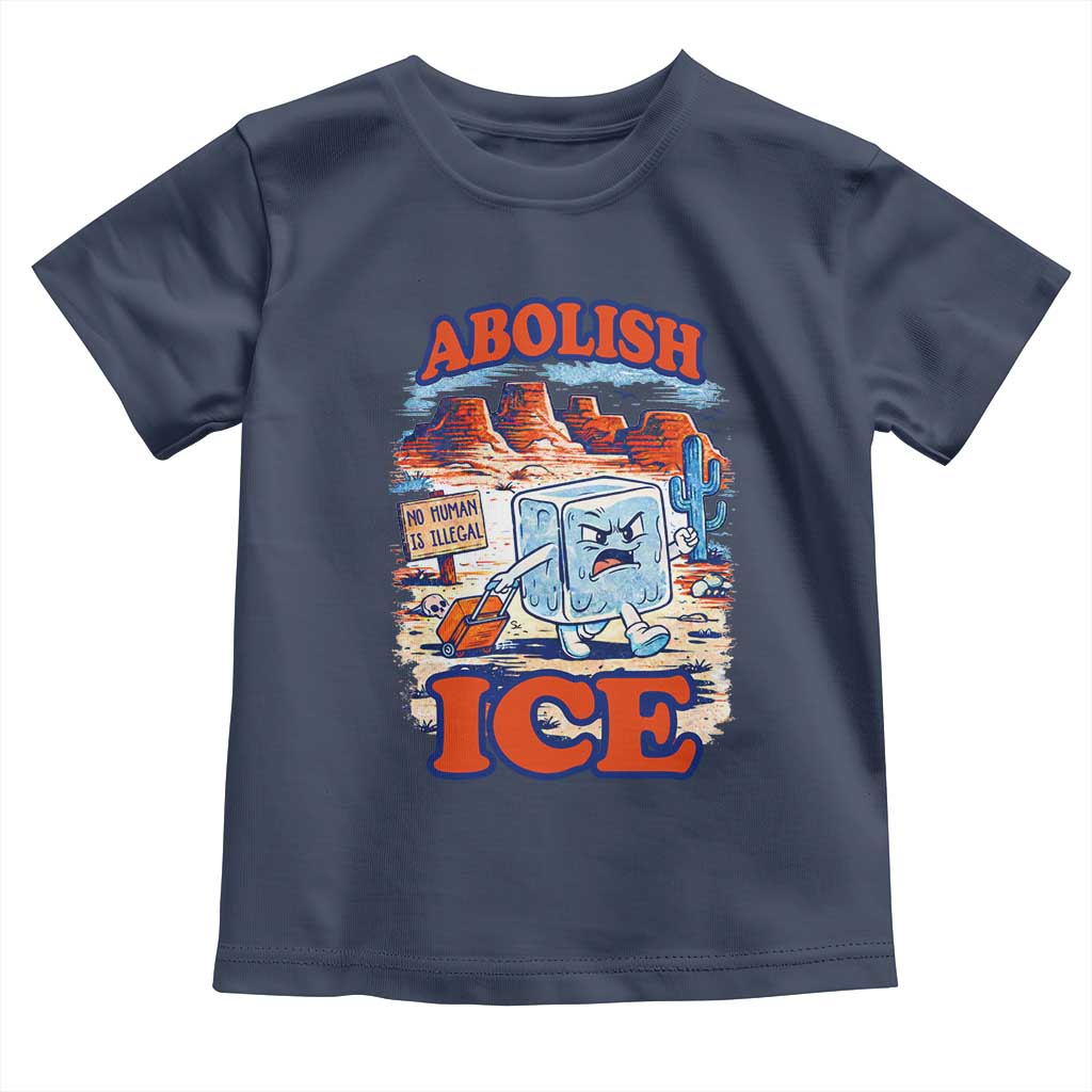 Abolish Ice Protest Toddler T Shirt Retro Protest No Human Is Illegal