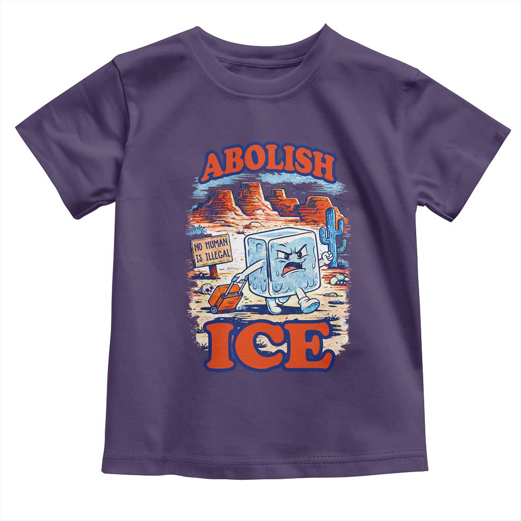 Abolish Ice Protest Toddler T Shirt Retro Protest No Human Is Illegal