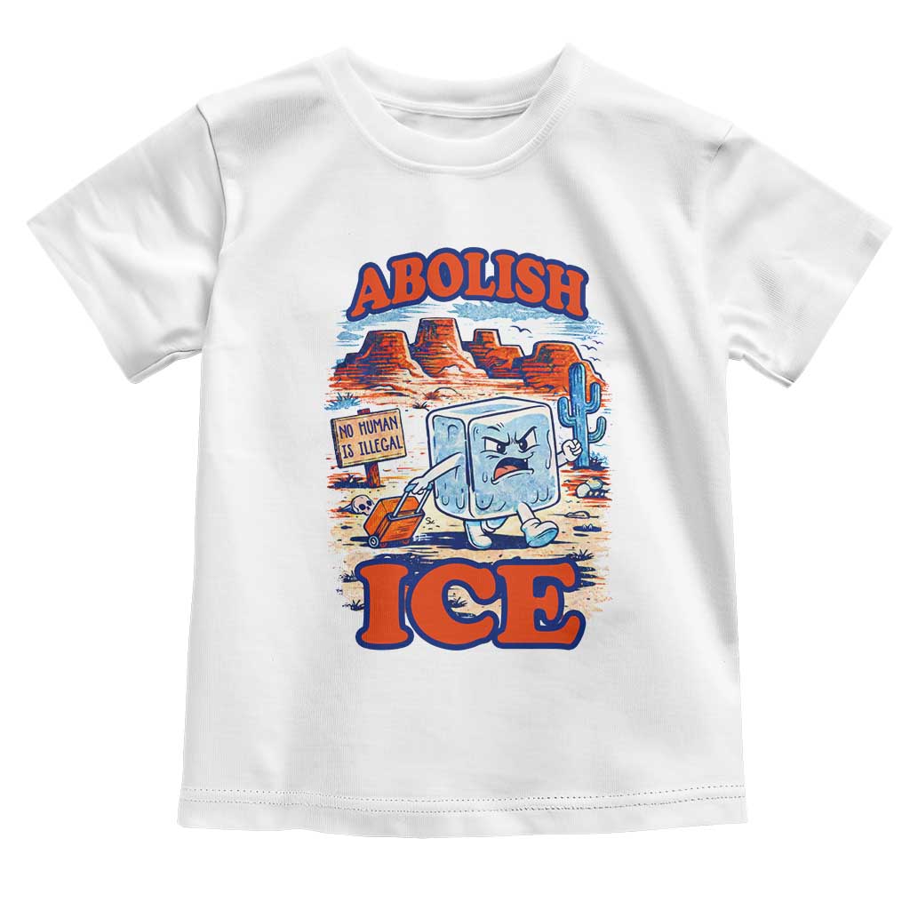 Abolish Ice Protest Toddler T Shirt Retro Protest No Human Is Illegal