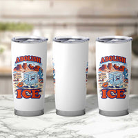 Abolish Ice Protest Tumbler Cup Retro Protest No Human Is Illegal