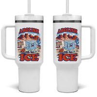 Abolish Ice Protest Tumbler With Handle Retro Protest No Human Is Illegal
