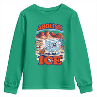 Abolish Ice Protest Youth Sweatshirt Retro Protest No Human Is Illegal