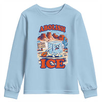 Abolish Ice Protest Youth Sweatshirt Retro Protest No Human Is Illegal
