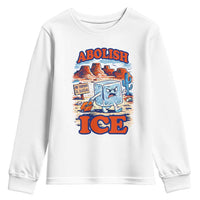 Abolish Ice Protest Youth Sweatshirt Retro Protest No Human Is Illegal