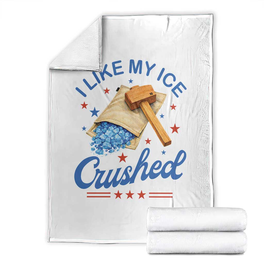 Subtle Abolish ICE Throw Blanket Funny Vintage I Like My Ice Crushed